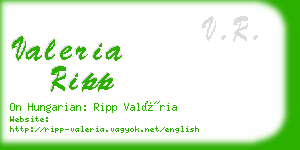 valeria ripp business card